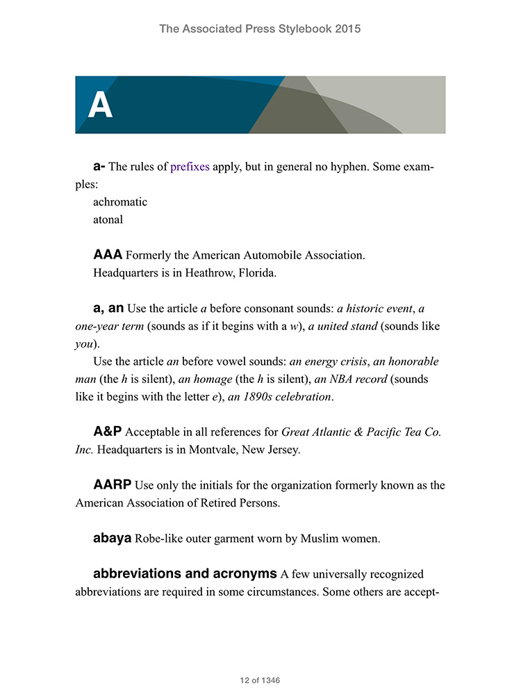 AP Stylebook 2015 e-book