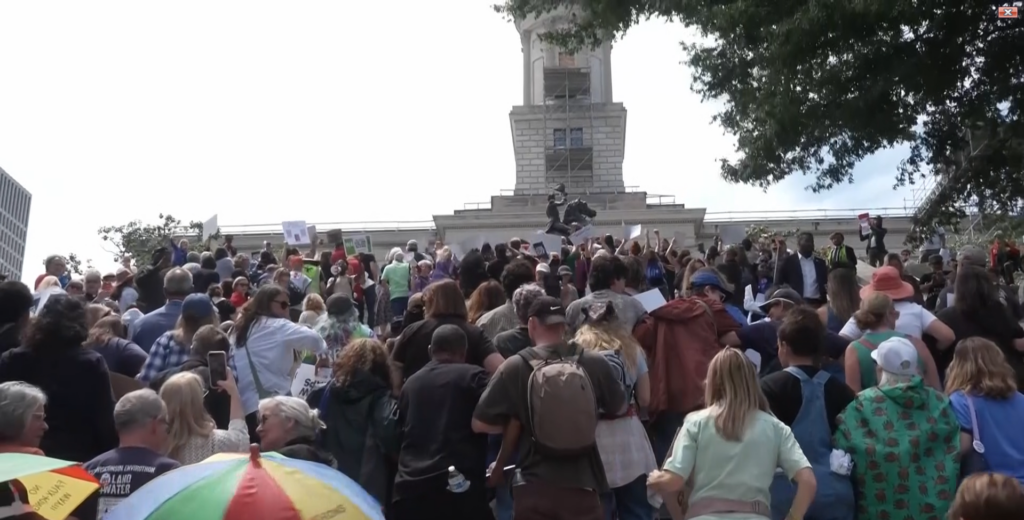 Protesters march at Tennessee's capitol as lawmakers look to carve up a ...