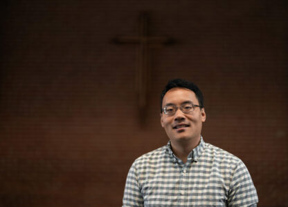 Pastor Wayne Lee poses for a photo at the Chinese Christian Church and Center, Thursday, Oct. 10, 2024, in Philadelphia. (AP Photo/Matt Slocum)
