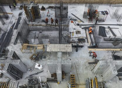 Construction is underway at an underground version of at Gymnasium No. 71 in Zaporizhzhia, Ukraine, Aug. 30, 2024. (AP Photo/Evgeniy Maloletka)