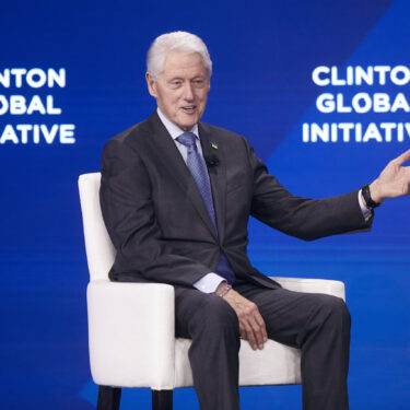 FILE - Bill Clinton, Founder and Board Chair of the Clinton Foundation & 42nd President of the United States, speaks during the Clinton Global Initiative on Monday, Sept. 23, 2024, in New York. (AP Photo/Andres Kudacki, File)