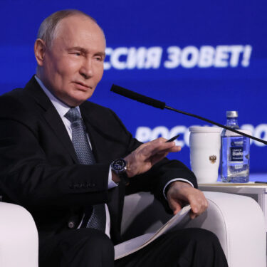 Russian President Vladimir Putin speaks during a plenary session of the VTB Investment Forum 'Russia Calling' in Moscow, Russia, Wednesday, Dec. 4, 2024. (Yuri Kochetkov/Pool Photo via AP)