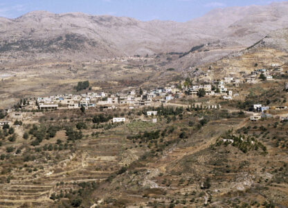 FILE - A view of Golan Heights in Israel, January 1982. (AP Photo/Max Nash, File)