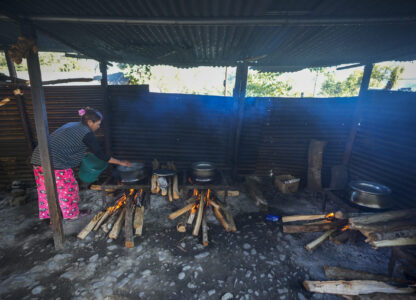 A Kuki tribal cooks food in a relief camp in Kangpokpi, Manipur, Sunday, Dec. 15, 2024. (AP Photo/Anupam Nath)