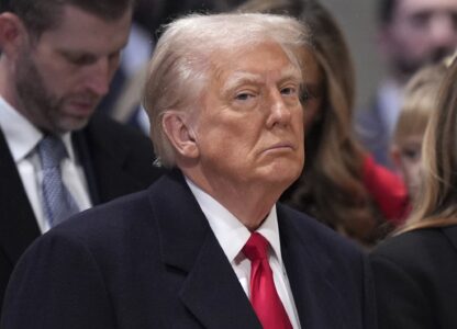 President Donald Trump attends the national prayer service at the Washington National Cathedral, Tuesday, Jan. 21, 2025, in Washington. (AP Photo/Evan Vucci)
