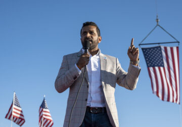 FILE - Kash Patel, former chief of staff to Acting Secretary of Defense Christopher Miller, speaks at a rally in Minden, Nev., Oct. 8, 2022. (AP Photo/José Luis Villegas, Pool, File)