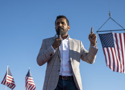 FILE - Kash Patel, former chief of staff to Acting Secretary of Defense Christopher Miller, speaks at a rally in Minden, Nev., Oct. 8, 2022. (AP Photo/José Luis Villegas, Pool, File)