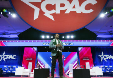 FILE - Former Pentagon Chief of Staff Kash Patel speaks during the Conservative Political Action Conference, CPAC 2024, at the National Harbor, in Oxon Hill, Md., Feb. 23, 2024. (AP Photo/Jose Luis Magana, File)