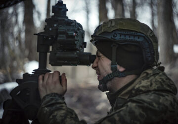 A Ukrainian serviceman prepares to fire a M777 howitzer towards Russian positions at the frontline near Donetsk, Ukraine, Monday, March 3, 2025. (AP Photo/Roman Chop)