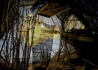 Ukrainian servicemen fire a M777 howitzer towards Russian positions at the frontline near Donetsk, Ukraine, Monday, March 3, 2025. (AP Photo/Roman Chop)