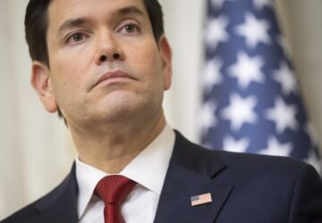 U.S. Secretary of State Marco Rubio speaks with the media following meetings with a Ukrainian delegation in Jeddah, Saudi Arabia, March 11, 2025. (Saul Loeb/Pool Photo via AP)