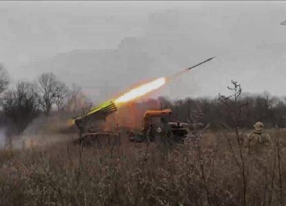 In this photo taken from video distributed by Russian Defense Ministry Press Service on Wednesday, March 19, 2025, a Russian 