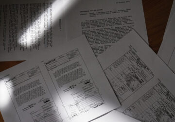 Recently declassified documents related to the President John F. Kennedy assassination are seen Wednesday, March 19, 2025, in Nashville, Tenn. (AP Photo/George Walker IV)