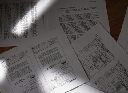 Recently declassified documents related to the President John F. Kennedy assassination are seen Wednesday, March 19, 2025, in Nashville, Tenn. (AP Photo/George Walker IV)