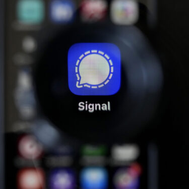 The Signal app is shown on a mobile phone in San Francisco, March 18, 2025. (AP Photo/Jeff Chiu)