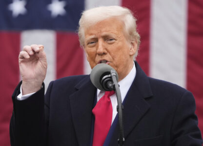 President Donald Trump speaks during an event to announce new tariffs in the Rose Garden at the White House, Wednesday, April 2, 2025, in Washington. (AP Photo/Mark Schiefelbein)