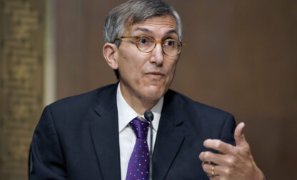FILE - Former Food and Drug Administration vaccine chief Dr. Peter Marks testifies during a hearing, May 11, 2021 on Capitol Hill in Washington. (Jim Lo Scalzo/Pool via AP, File)
