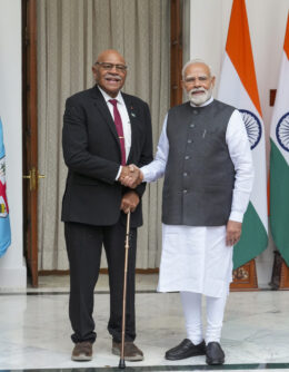 PM Modi meets Fijian counterpart