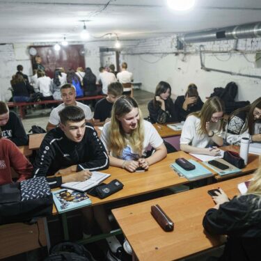 Russia Ukraine War Underground School