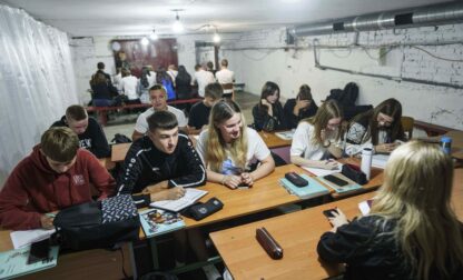 Russia Ukraine War Underground School
