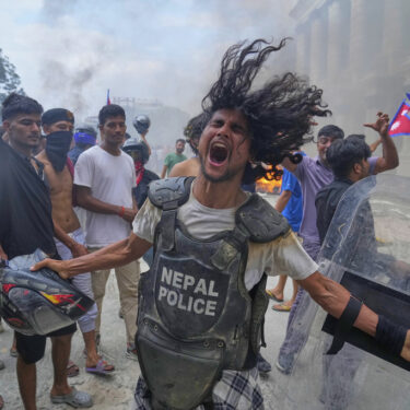 APTOPIX Nepal Protest