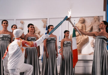 Greece Olympics Milan Cortina Flame Lighting