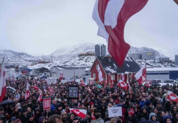 APTOPIX Greenland US Protest