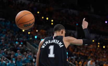 APTOPIX Trail Blazers Spurs Basketball