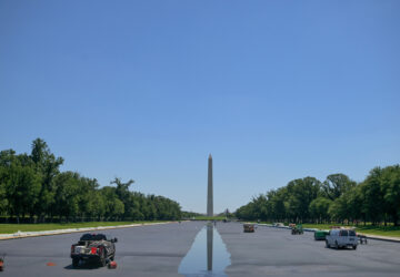 APTOPIX Lincoln Memorial Reflecting Pool