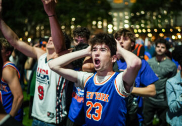 APTOPIX NBA Finals Spurs Knicks Watch Party Basketball