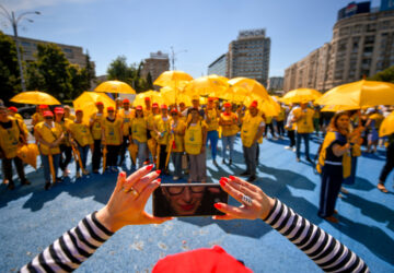 APTOPIX Romania Education Protest