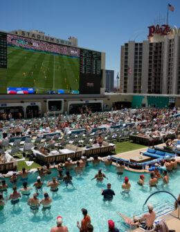 APTOPIX Las Vegas WCup Soccer Reaction