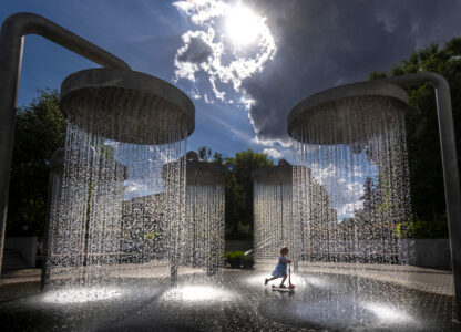 APTOPIX Lithuania Extreme Weather Heat