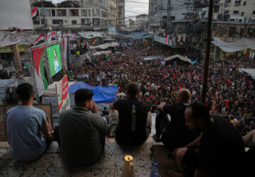 APTOPIX Palestinians Gaza WCup Soccer Reaction
