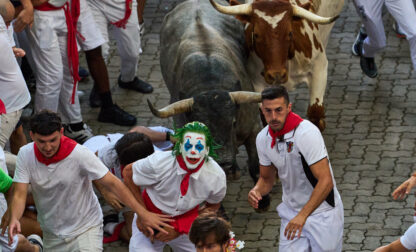 APTOPIX Spain Running of the Bulls