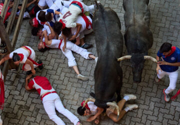 APTOPIX Spain Running of the Bulls