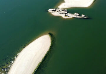 APTOPIX Serbia Danube Sunken Boats