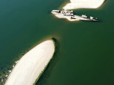 APTOPIX Serbia Danube Sunken Boats