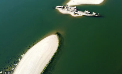 APTOPIX Serbia Danube Sunken Boats