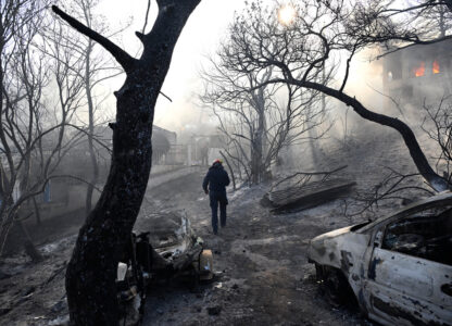 APTOPIX Greece Wildfire