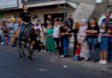 APTOPIX Lebanon Donkey Racing