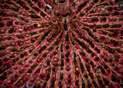 APTOPIX Spain Catalonia Human Tower