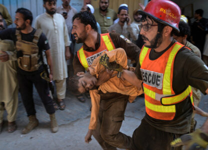 APTOPIX Pakistan School Roof Collapse
